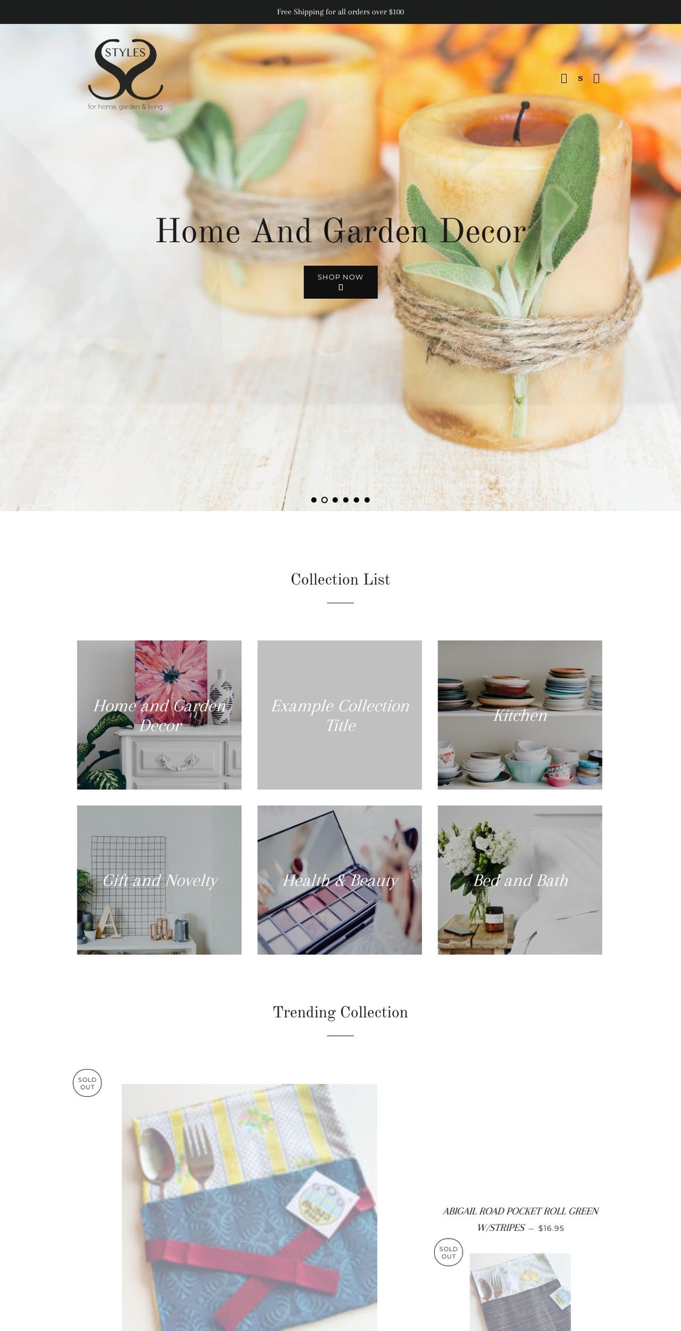 stylesforhome.ca shopify website screenshot