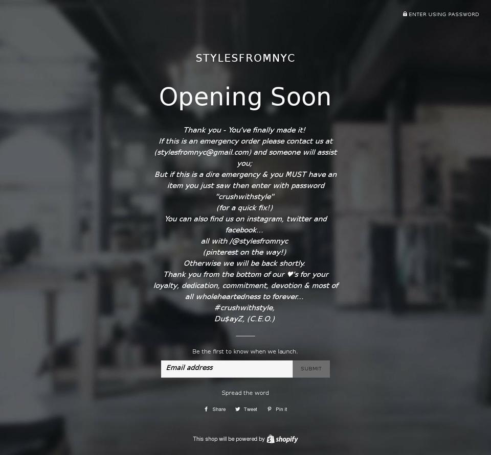 stylesfromnycity.com — Shopify storefront screenshot