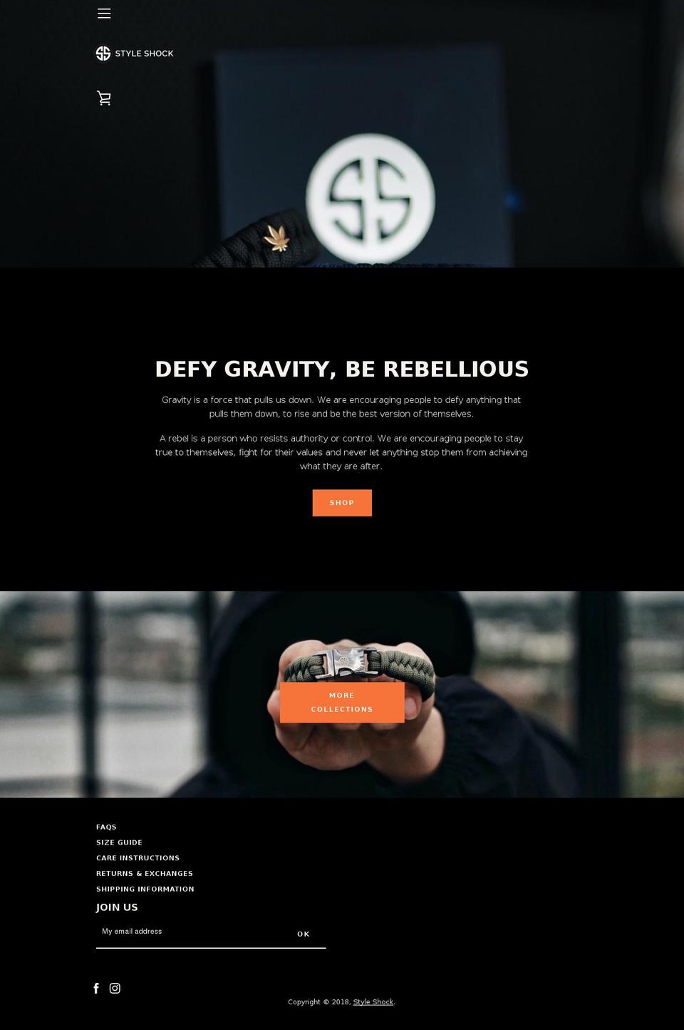 styleshock.co shopify website screenshot