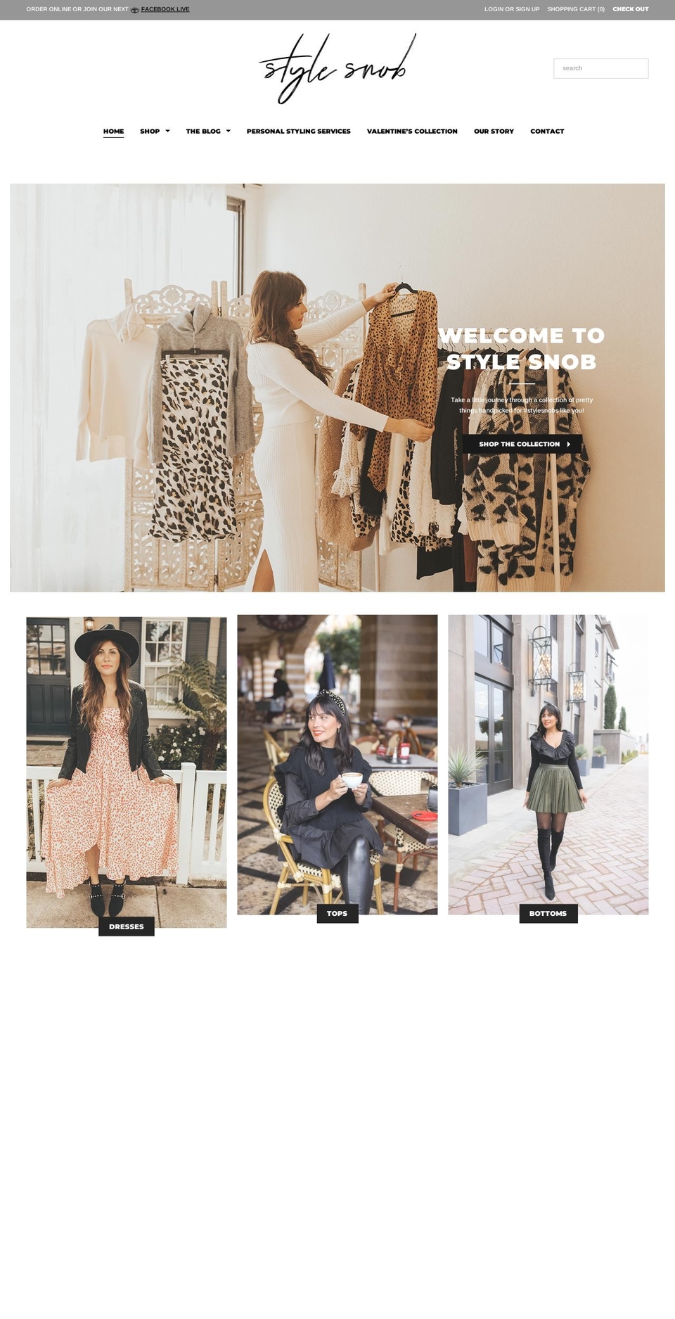 stylesnobboutique.com shopify website screenshot