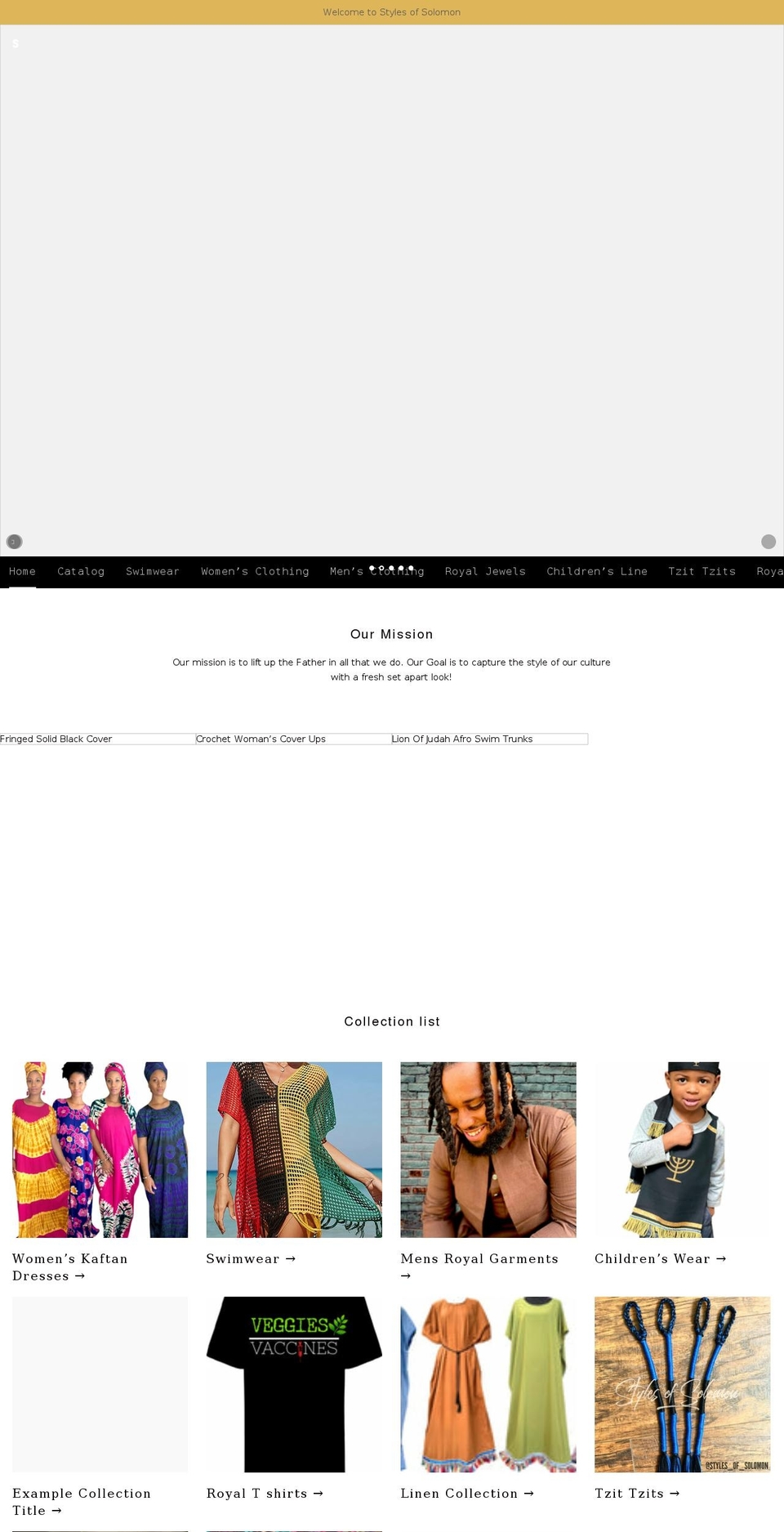 stylesofsolomon.com shopify website screenshot