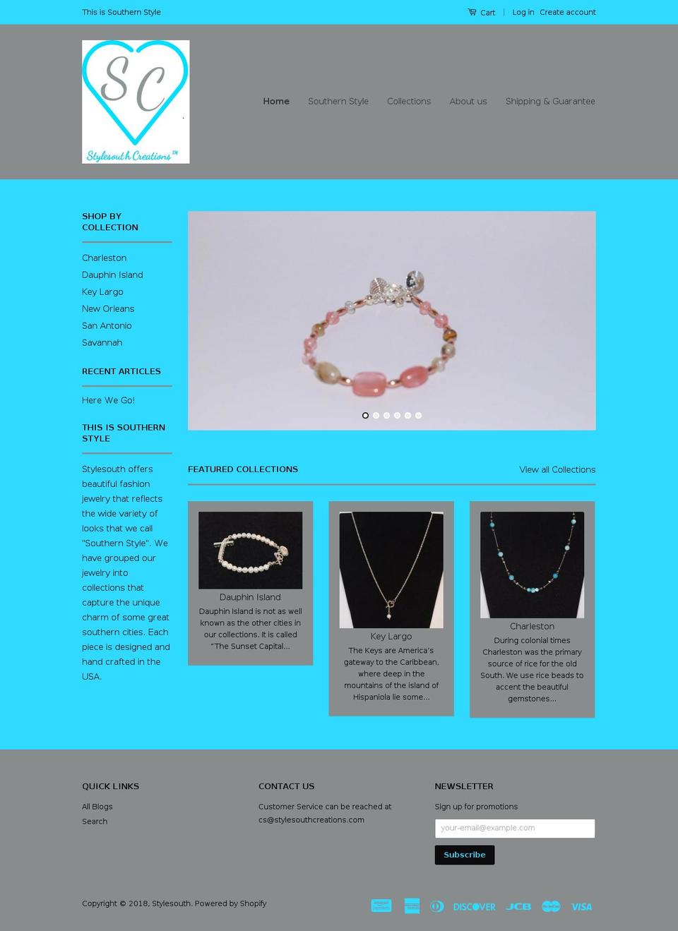 stylesouthcreations.com shopify website screenshot