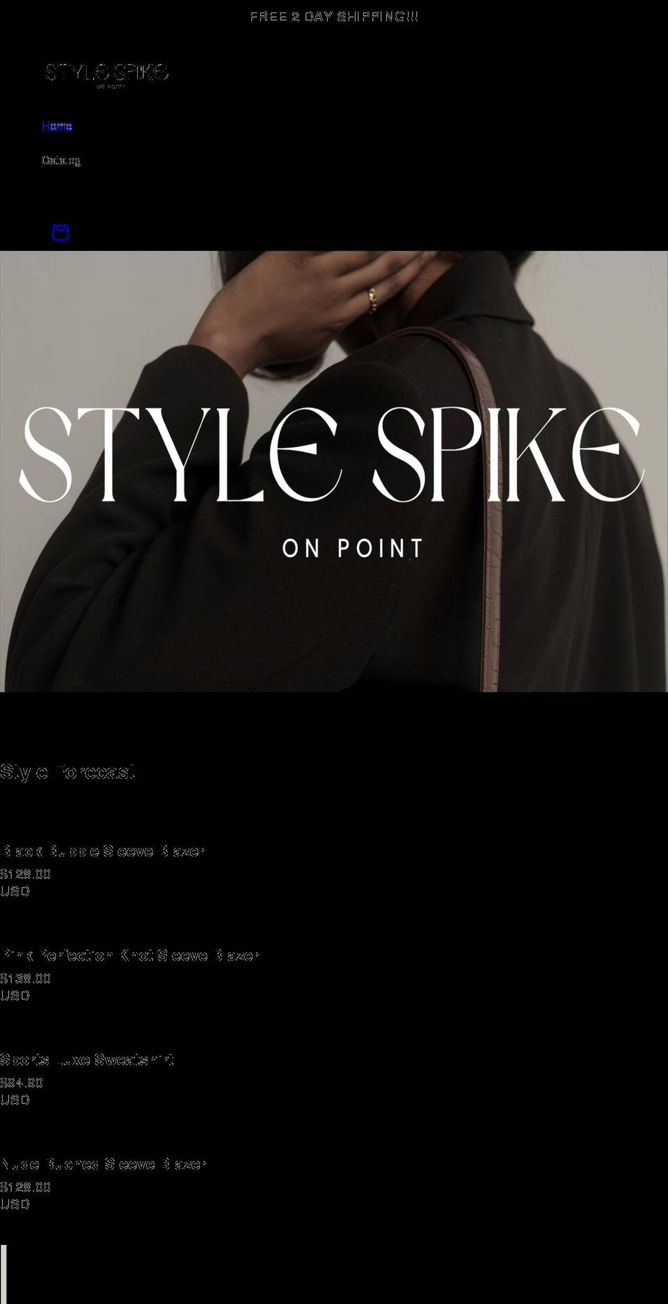 stylespike.com shopify website screenshot