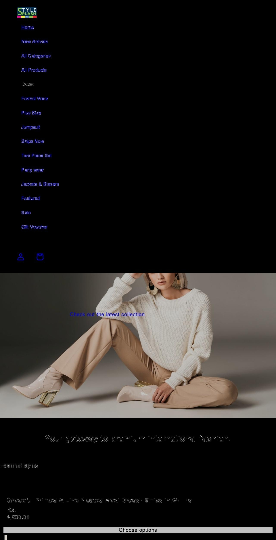 stylesplash.in shopify website screenshot