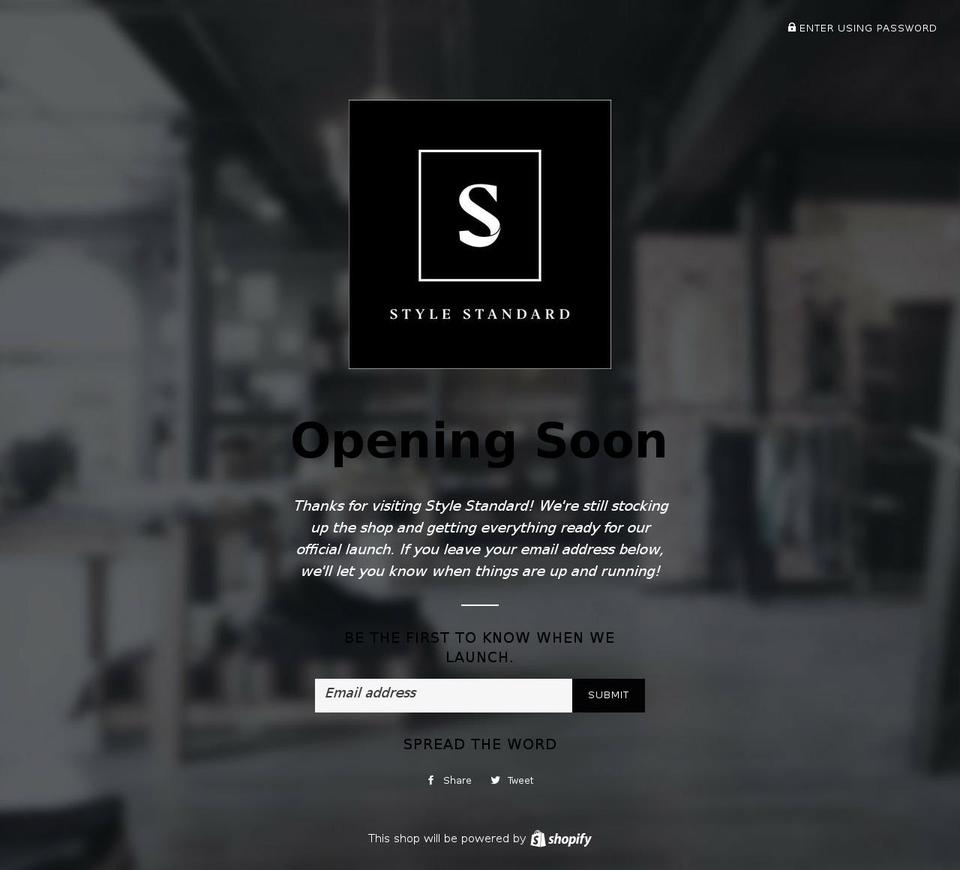 stylestandard.com shopify website screenshot