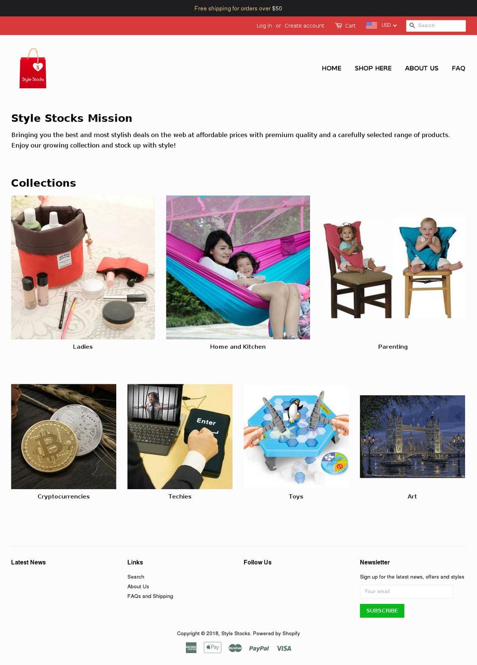 stylestocks.com — Shopify storefront screenshot