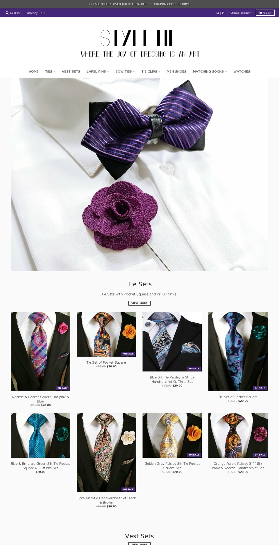 styletie.org shopify website screenshot