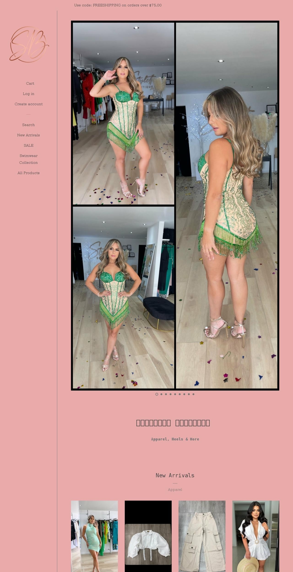 stylettoboutique.com shopify website screenshot