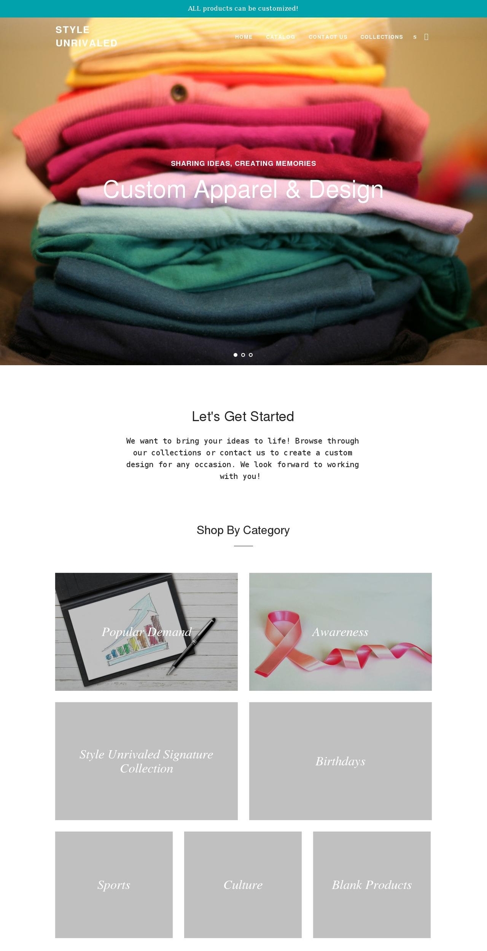 styleunrivaled.com shopify website screenshot