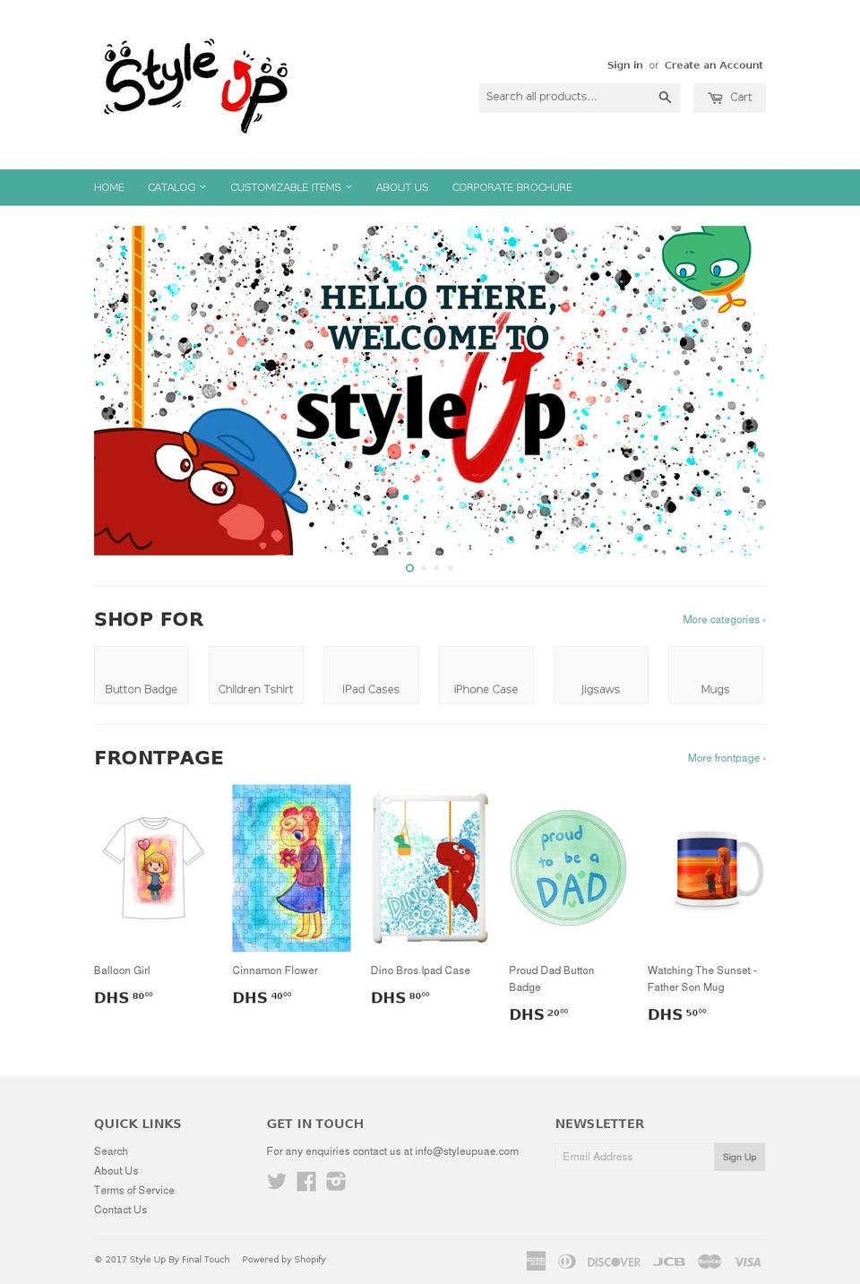 styleupuae.com shopify website screenshot
