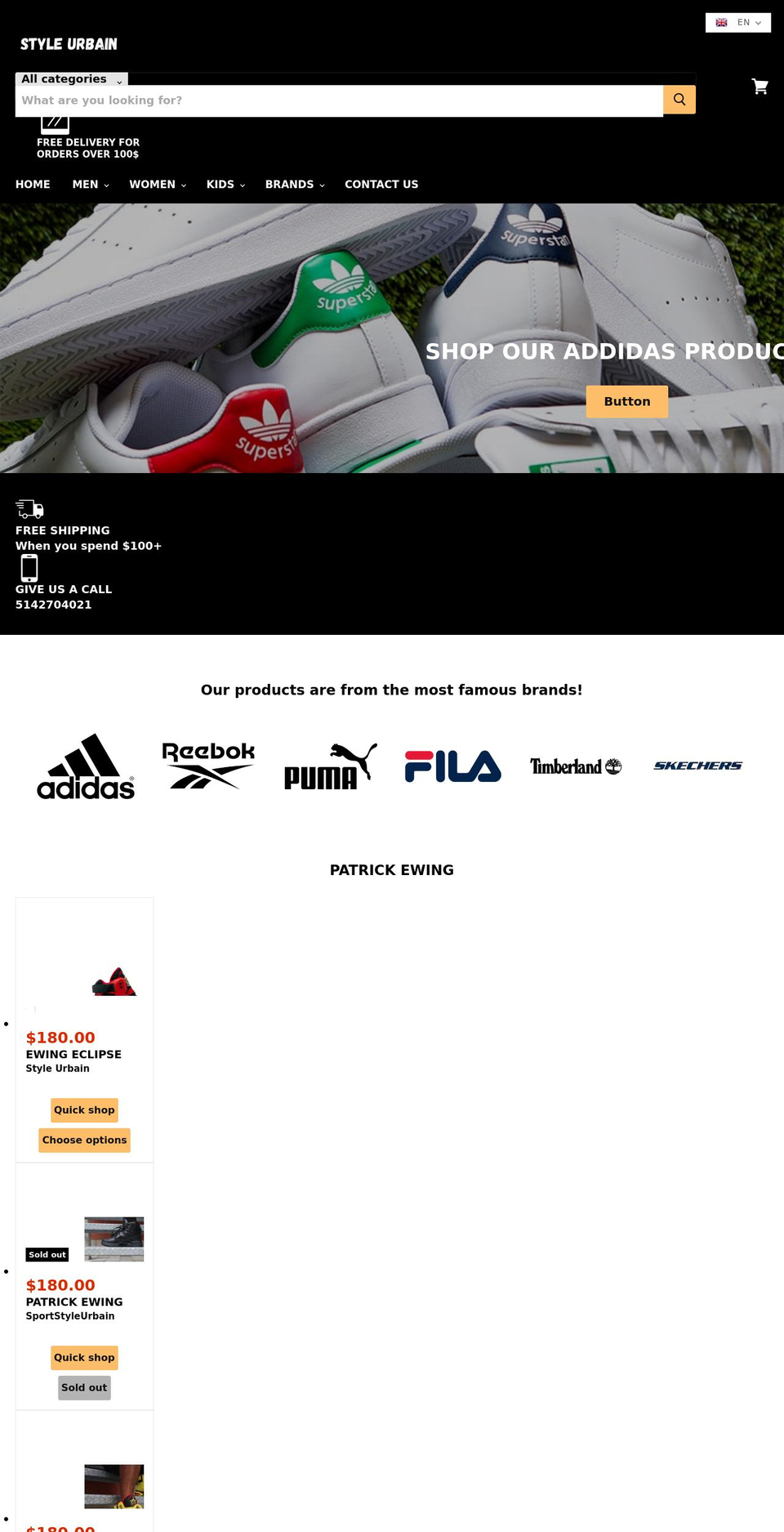 styleurbain.com shopify website screenshot