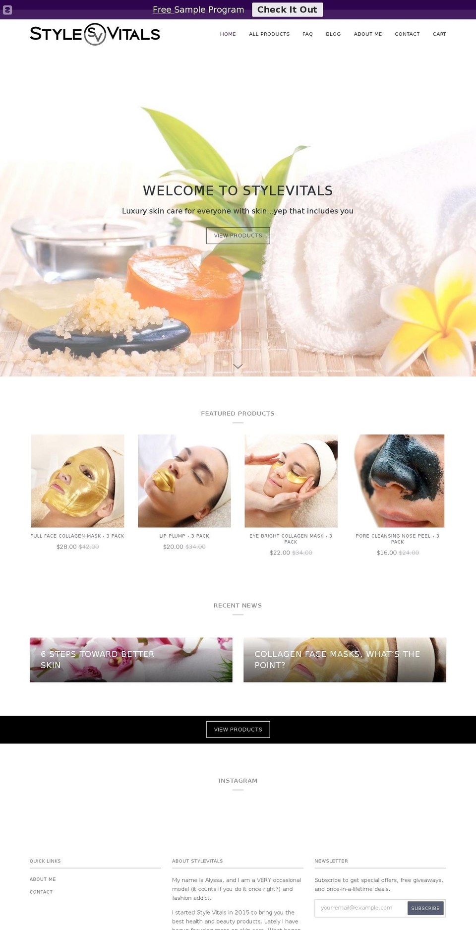 stylevitals.com shopify website screenshot
