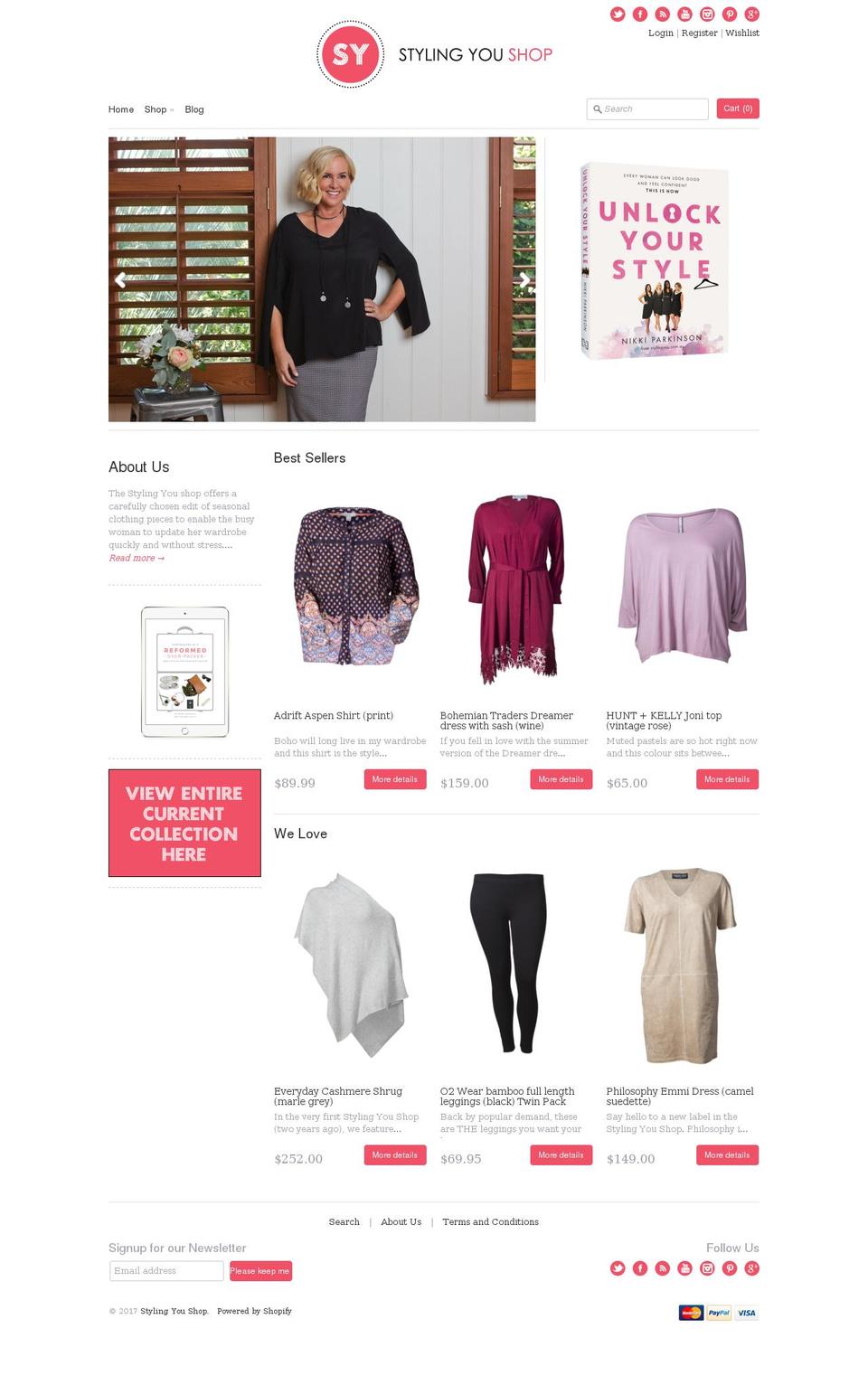 stylingyoushop.com.au shopify website screenshot