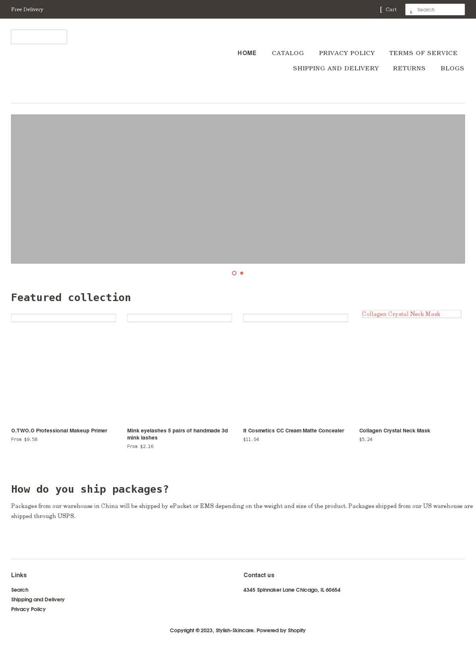 stylish-skincare.myshopify.com shopify website screenshot