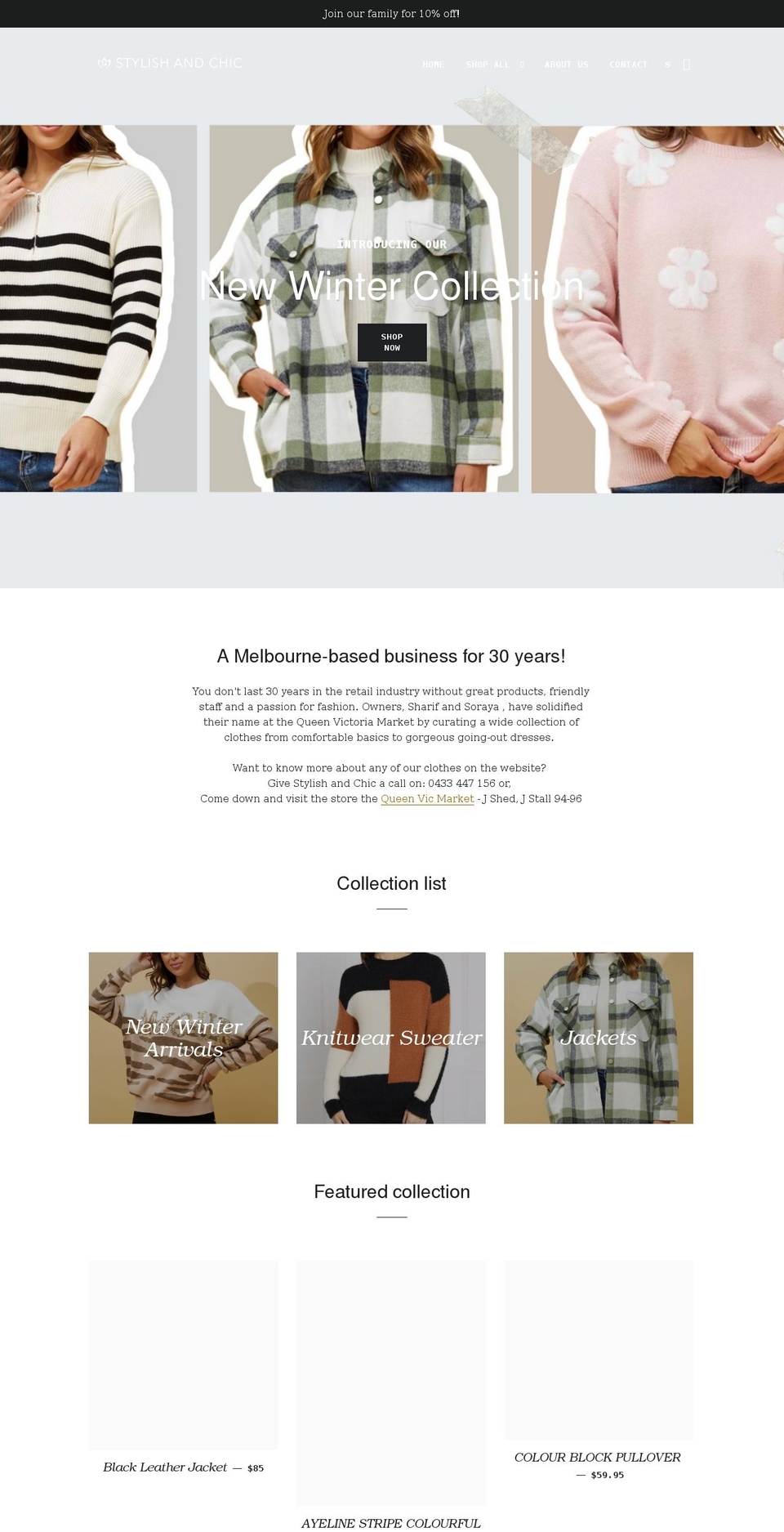 stylishandchic.com.au shopify website screenshot