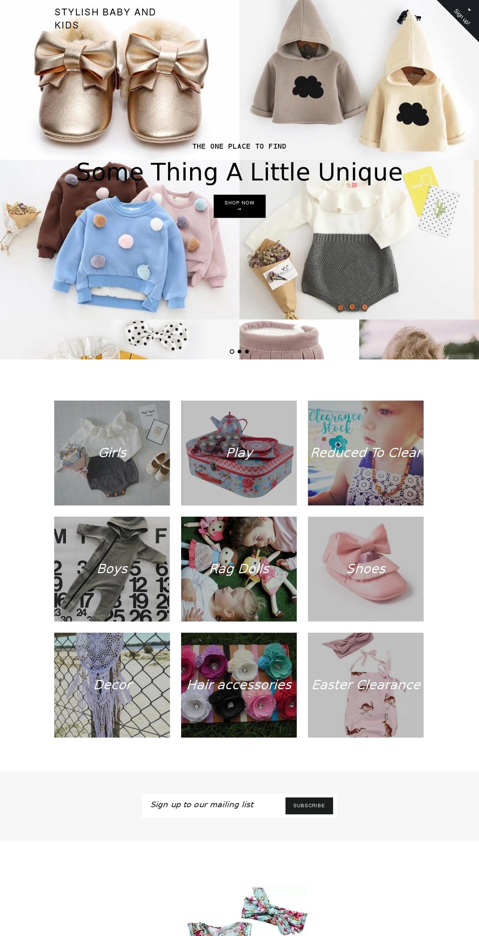 stylishbabyandkids.com shopify website screenshot