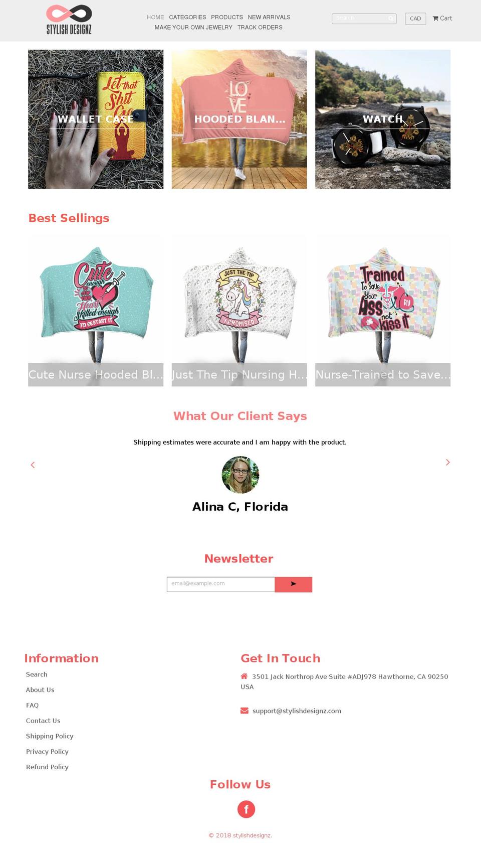 Lady Shopify theme site example stylishdesignz.com