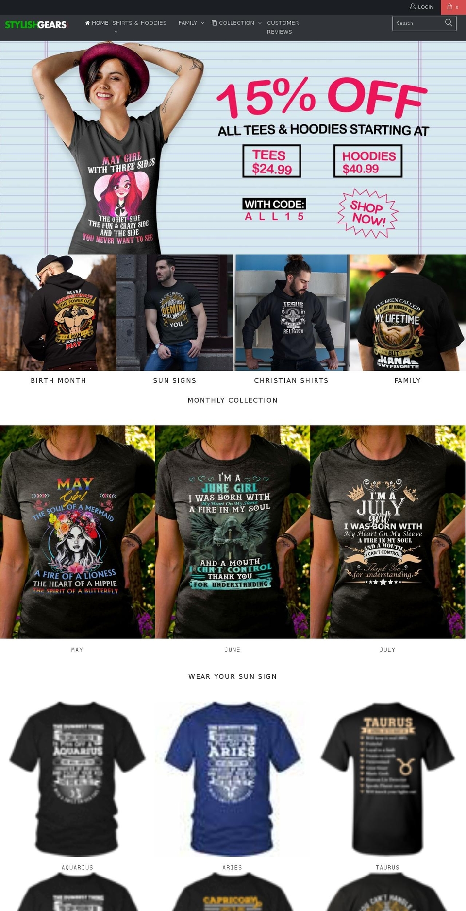 stylishgears.com shopify website screenshot