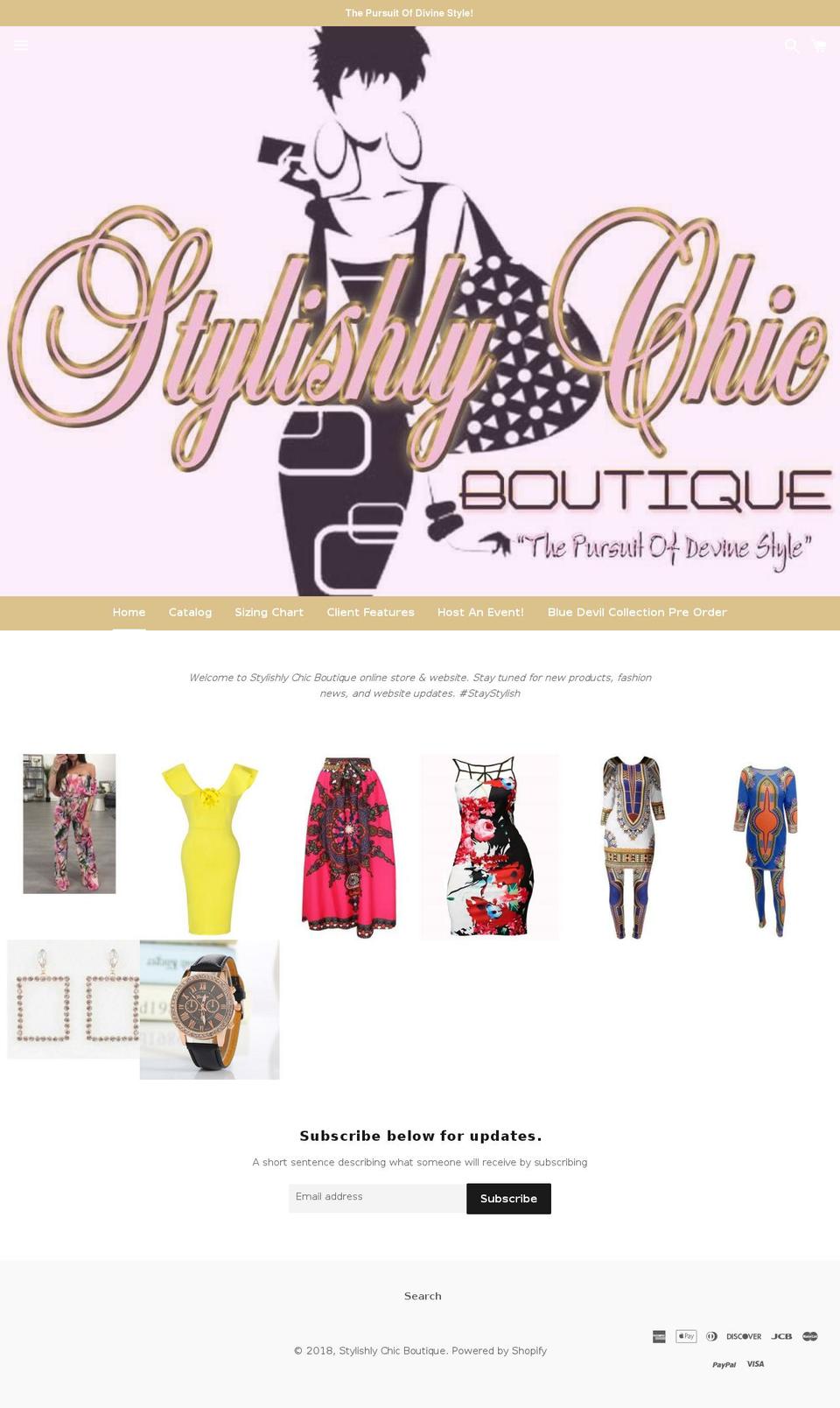 stylishlychicboutique.com — Shopify storefront screenshot