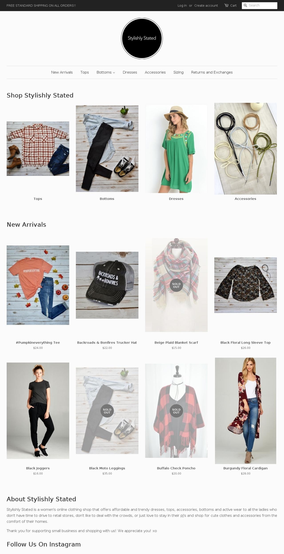 stylishlystated.com — Shopify storefront screenshot