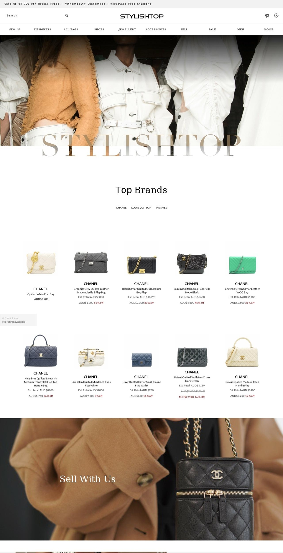 stylishtop.com.au shopify website screenshot