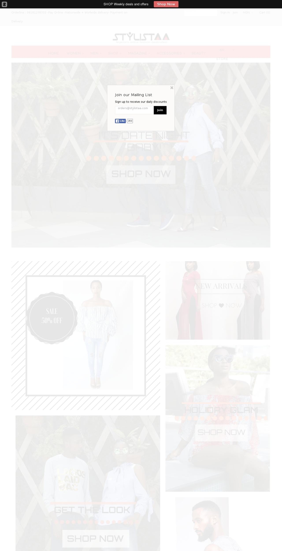stylistaa.com shopify website screenshot