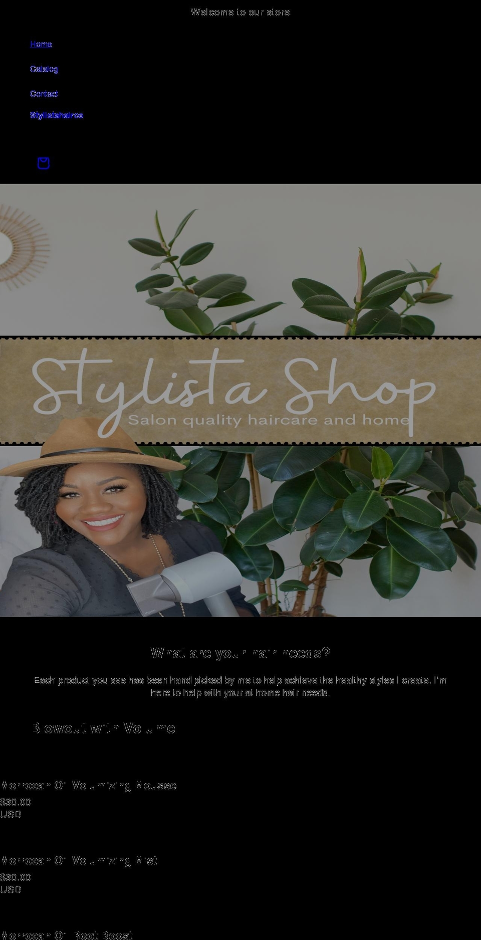 stylistashop.com shopify website screenshot