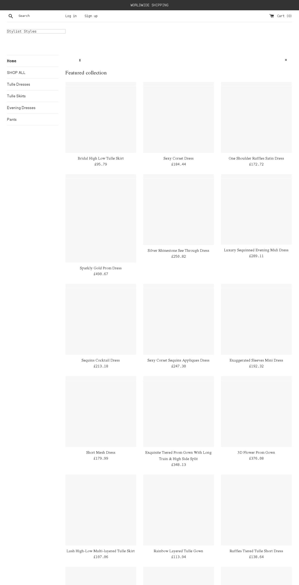 styliststyles.com shopify website screenshot