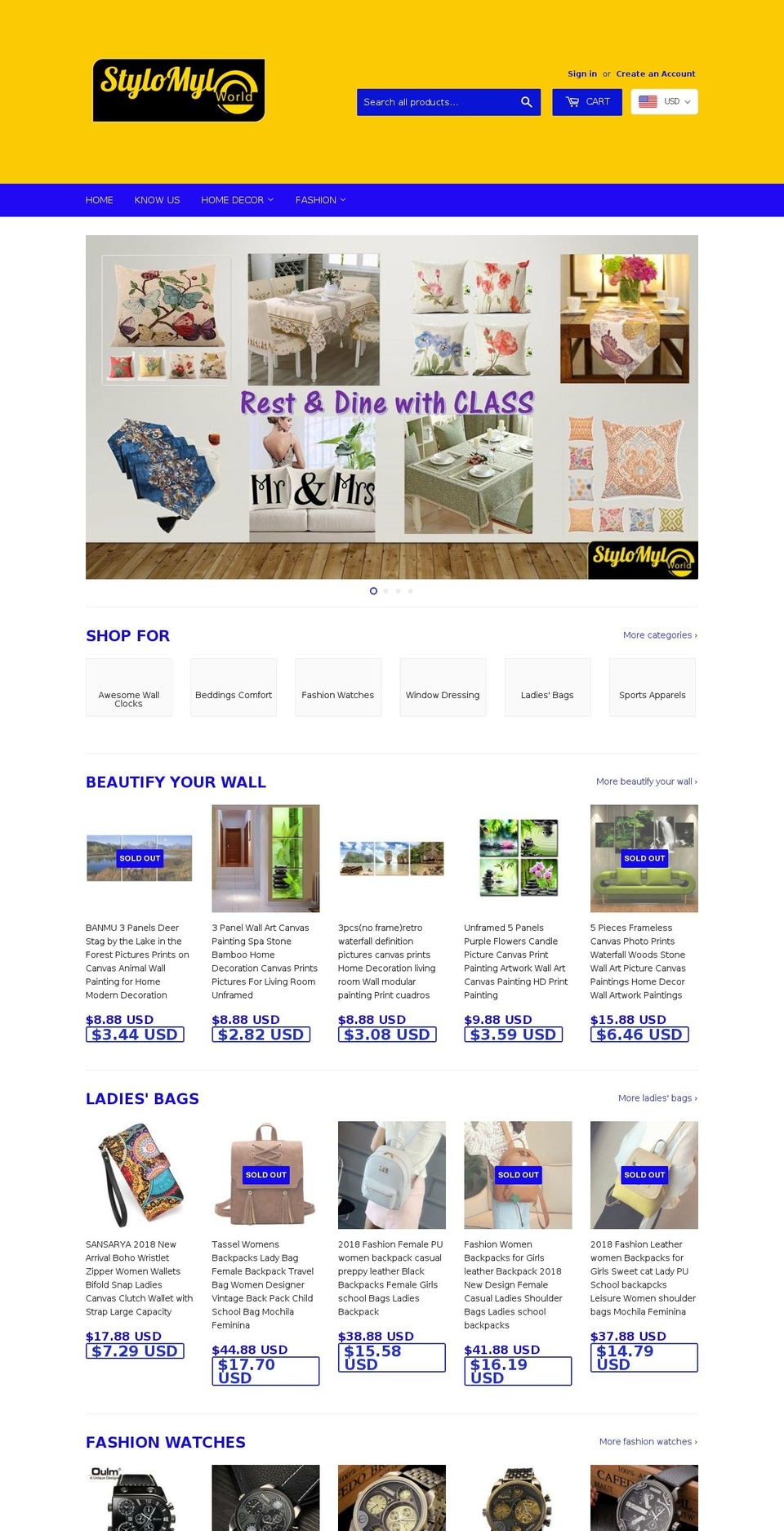 stylomyloworld.com shopify website screenshot