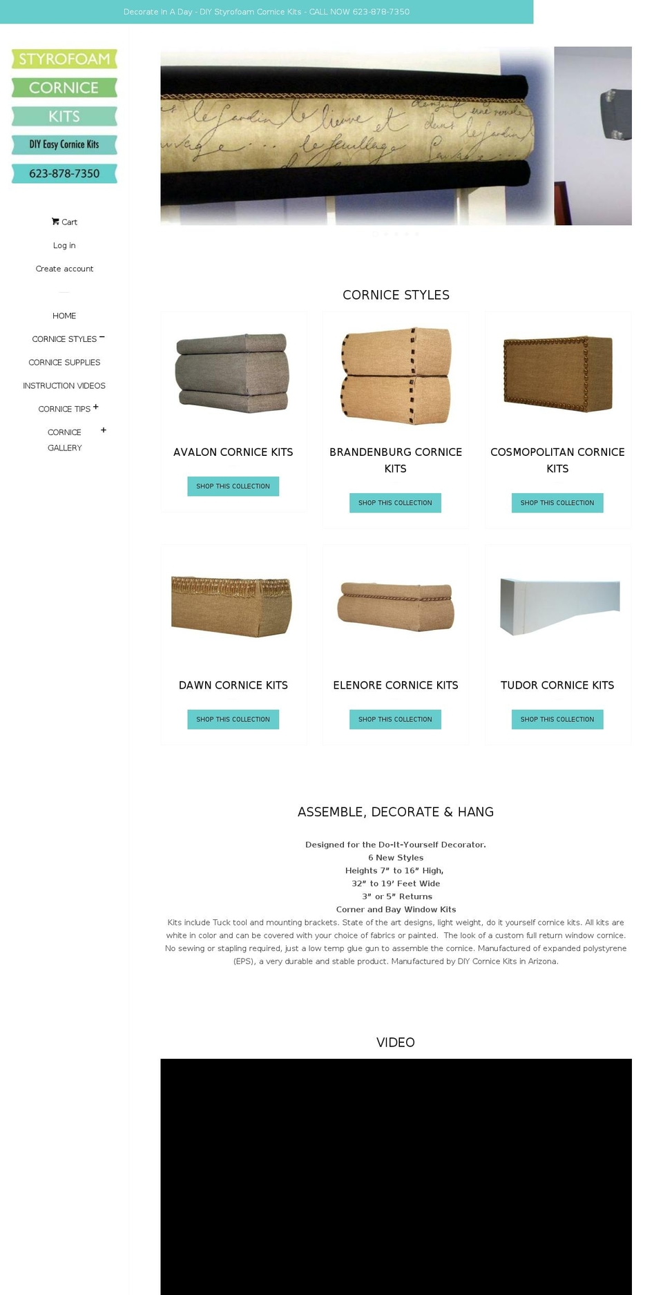 styrofoamcornicekits.com shopify website screenshot