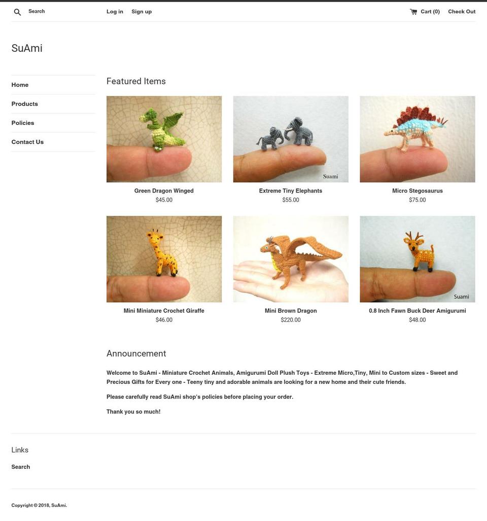 su-ami.com shopify website screenshot