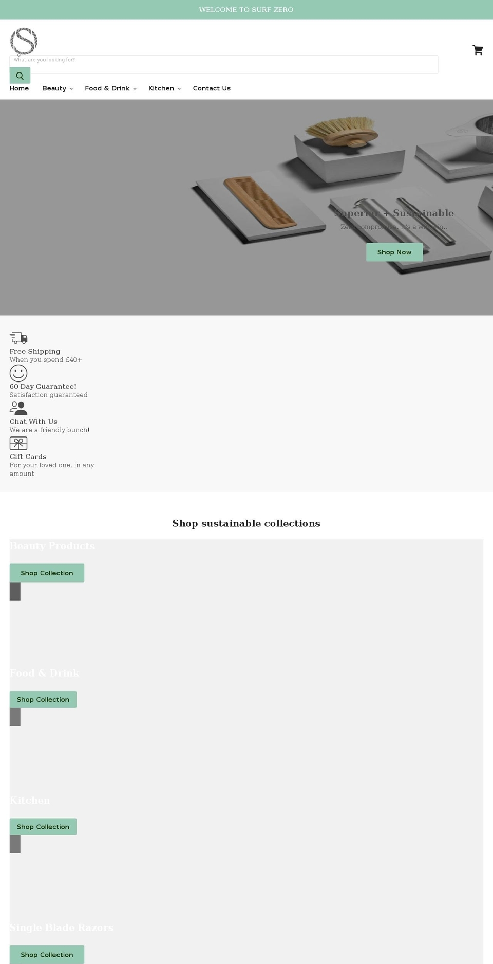 su-rf.com shopify website screenshot