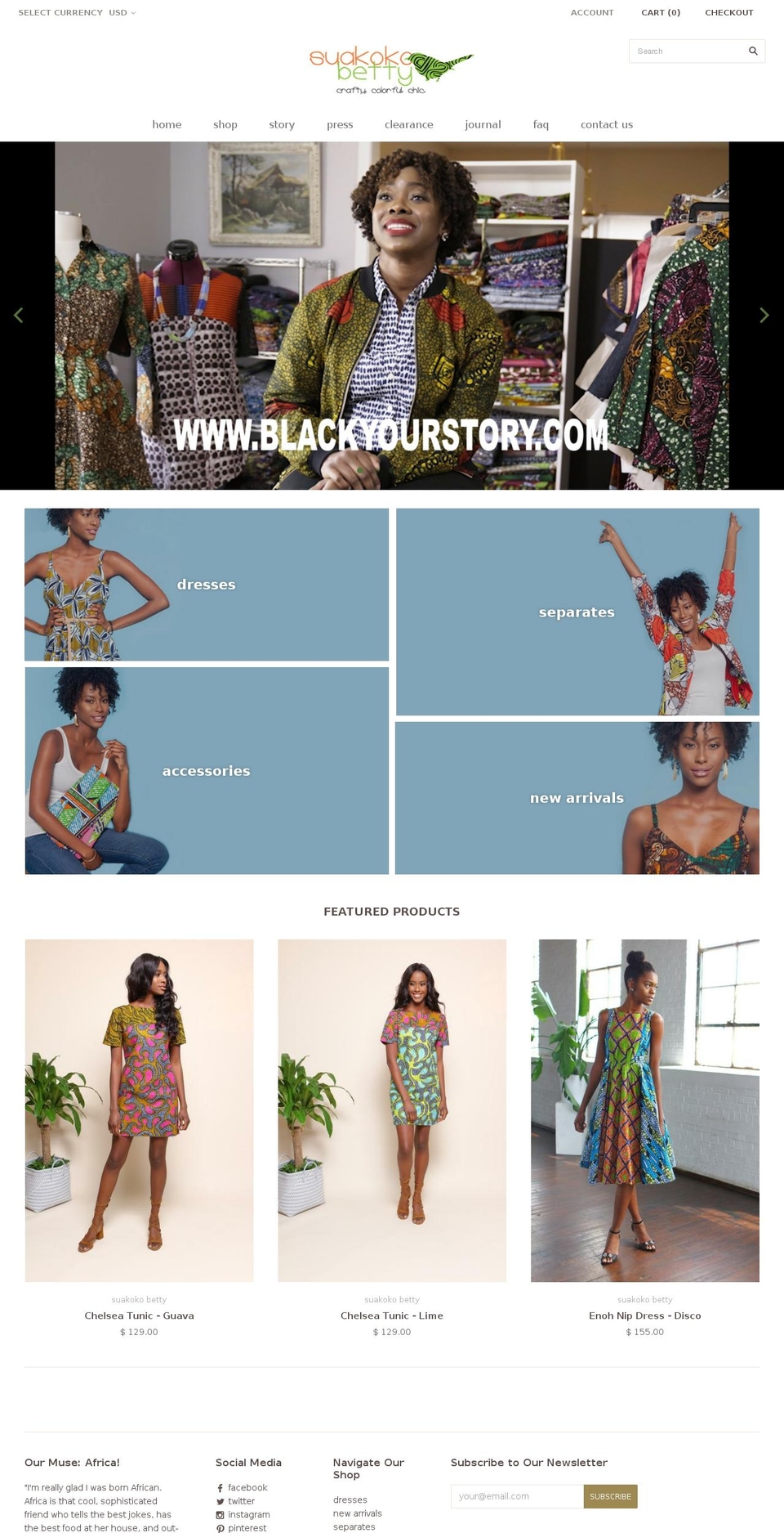 suakokobetty.com shopify website screenshot