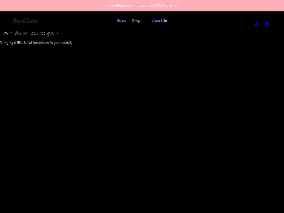suandlou.com shopify website screenshot