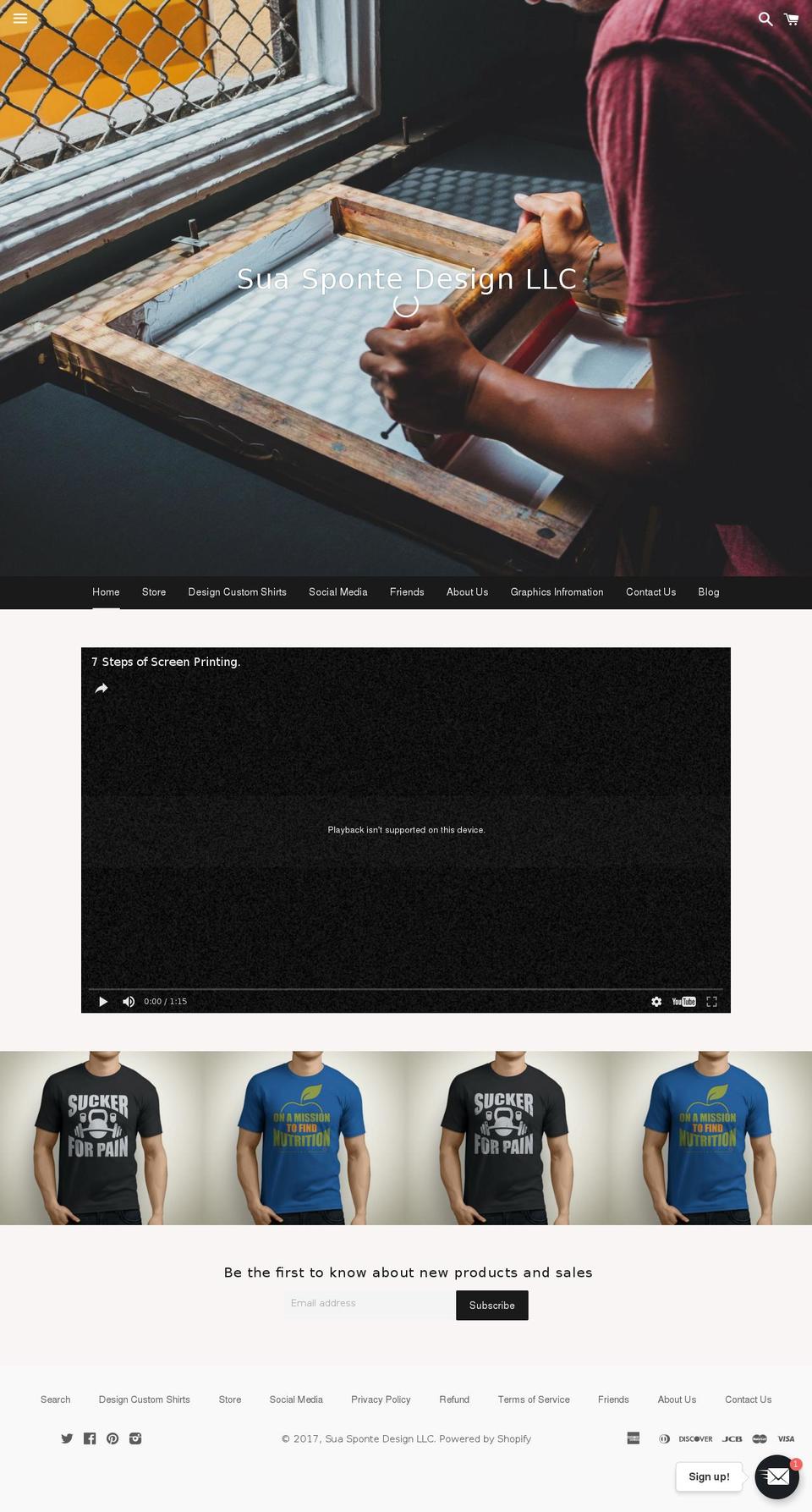 suaspontedesign.biz shopify website screenshot