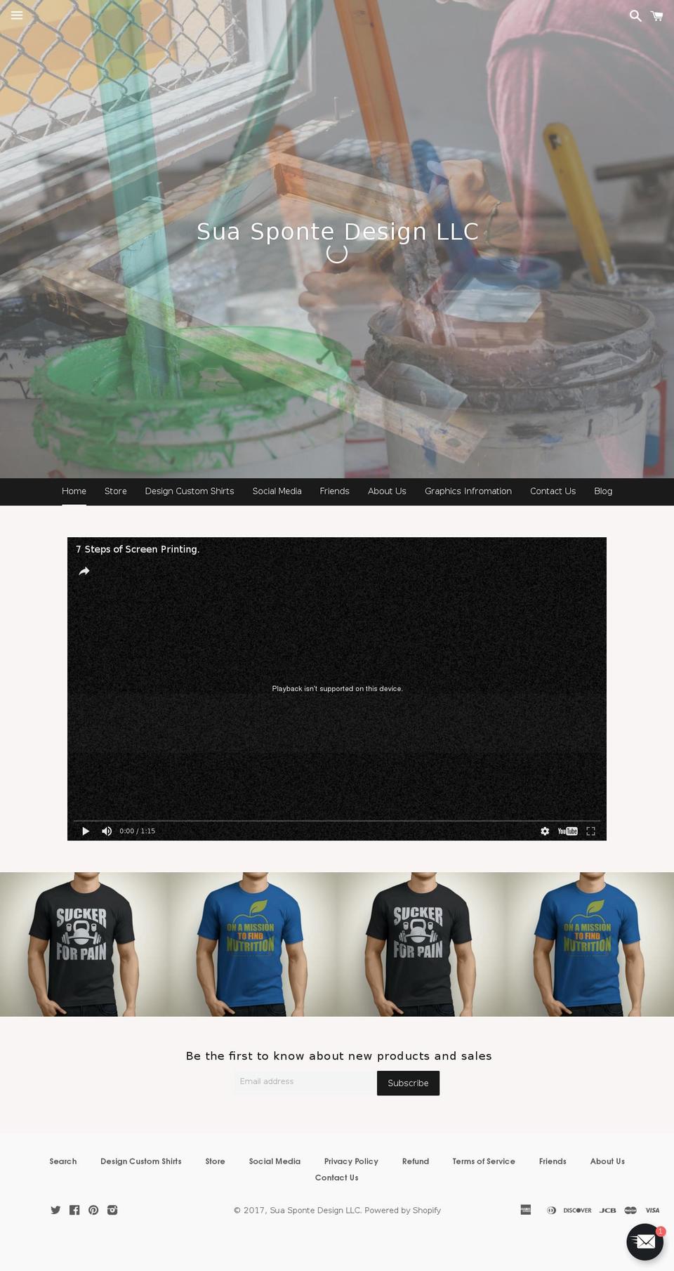 suaspontedesign.com shopify website screenshot