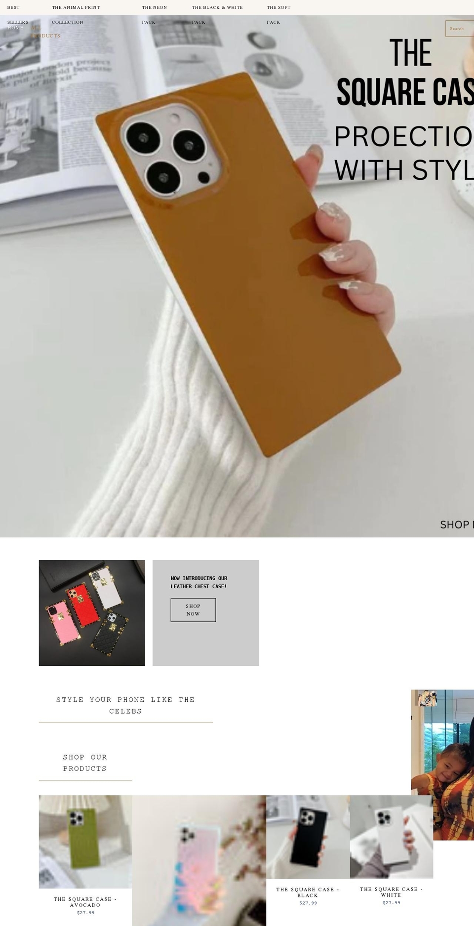 suavecases.com — Shopify storefront screenshot