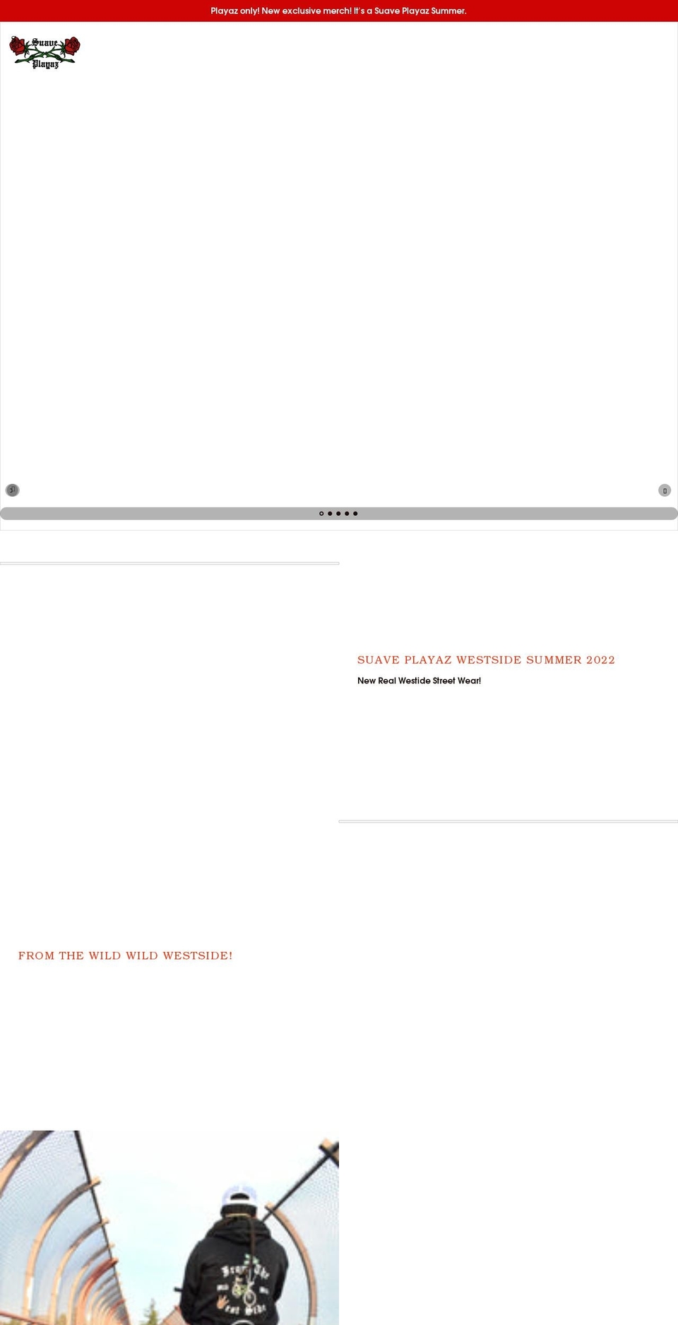 suaveplayaz.com shopify website screenshot