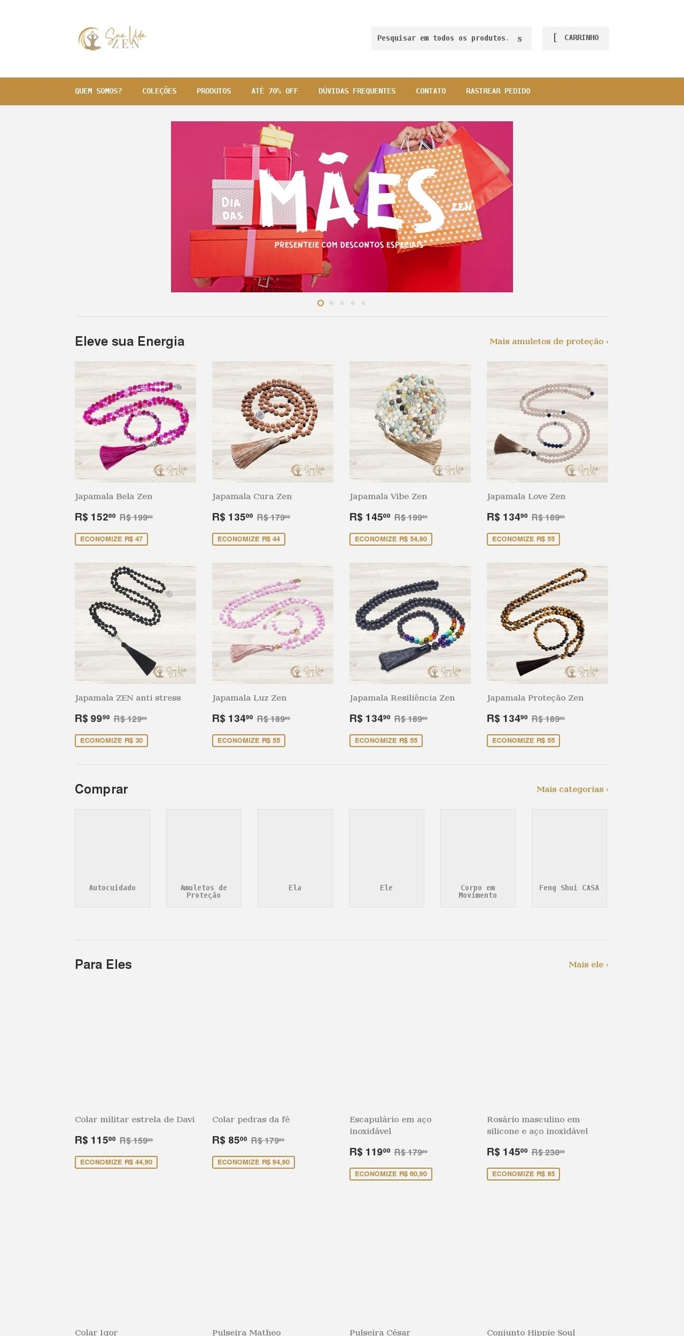 Sua Vida Zen Shopify theme site example suavidazen.com