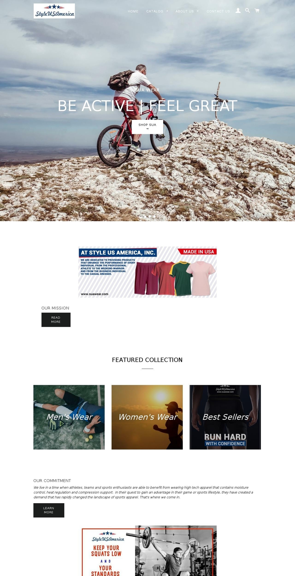 suawear.com shopify website screenshot