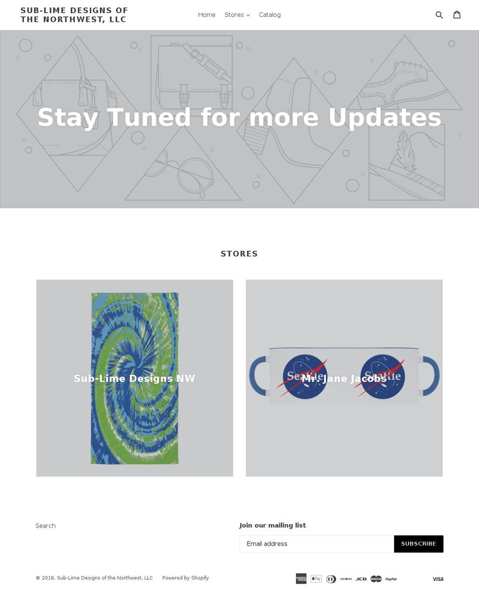 sub-limedesigns.com — Shopify storefront screenshot