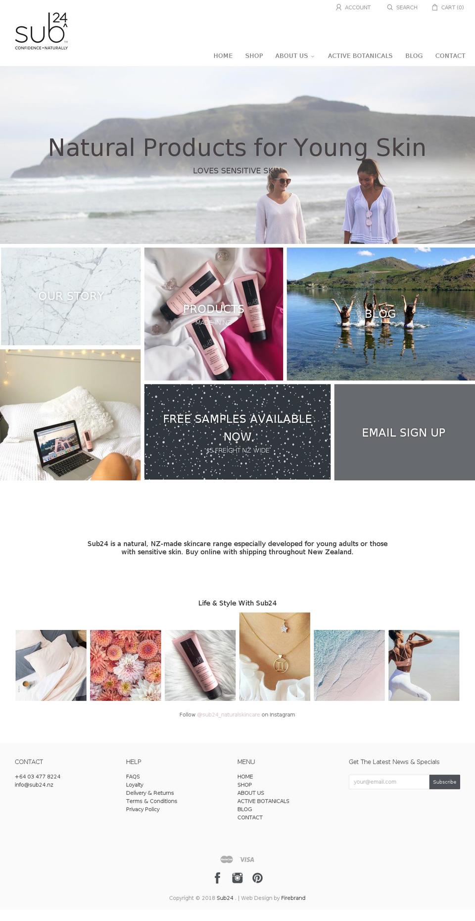 sub24naturalskincare.com — Shopify storefront screenshot
