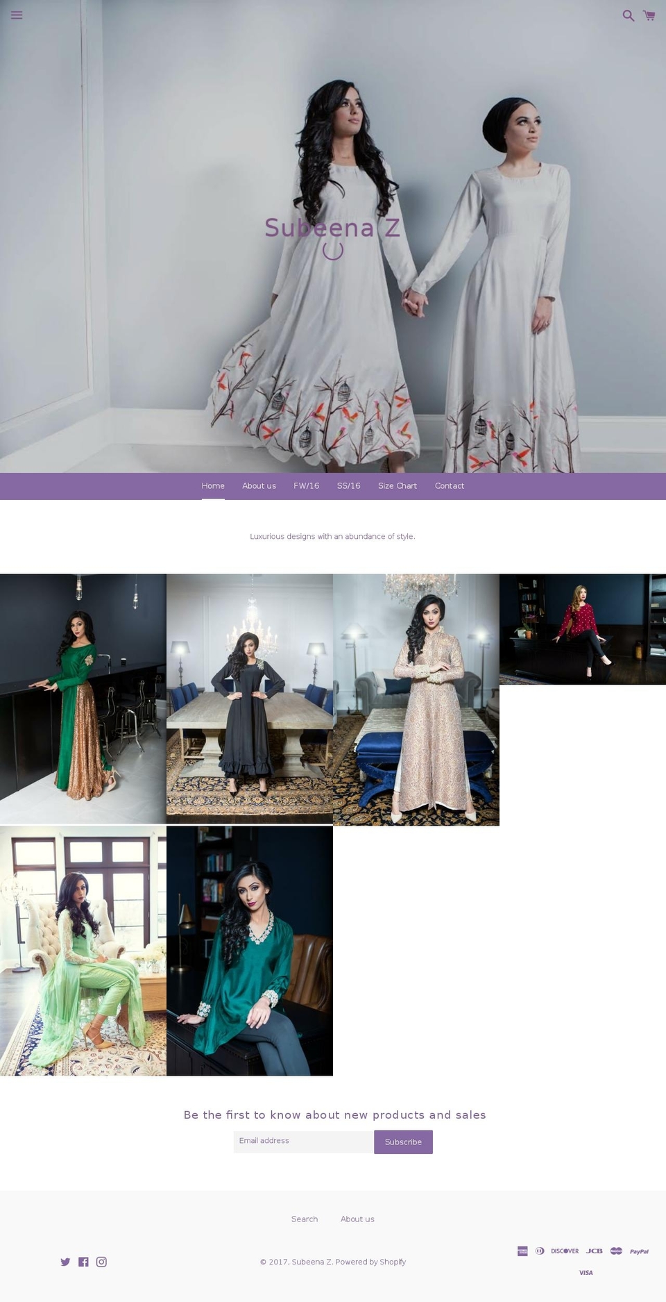 subeenaz.com shopify website screenshot