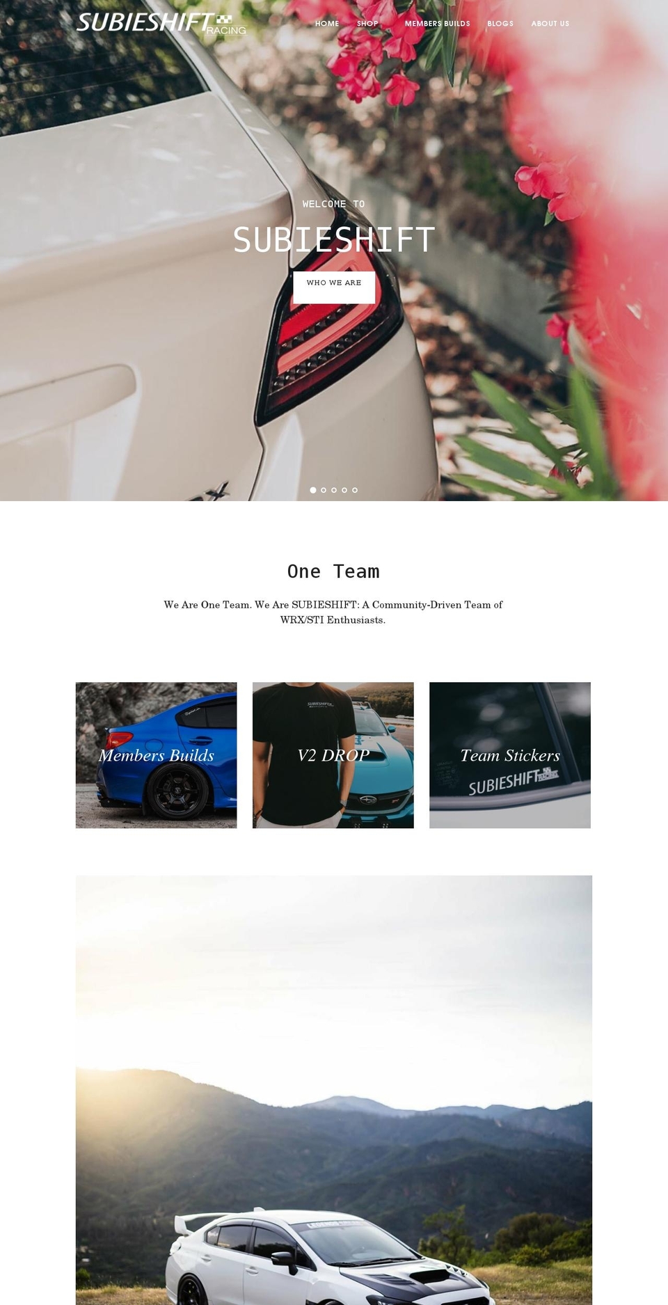 subieshift.com shopify website screenshot