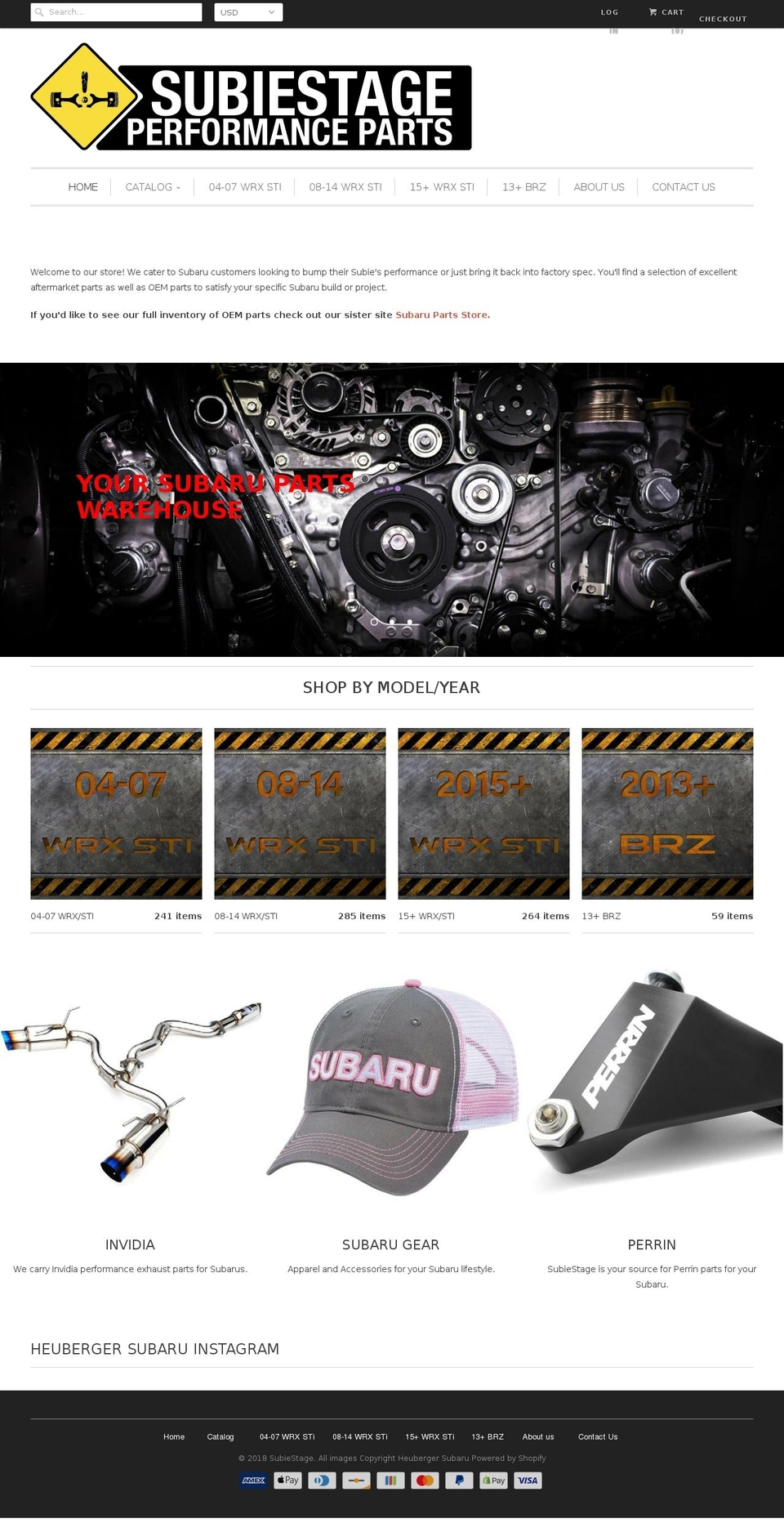 subistage.com — Shopify storefront screenshot