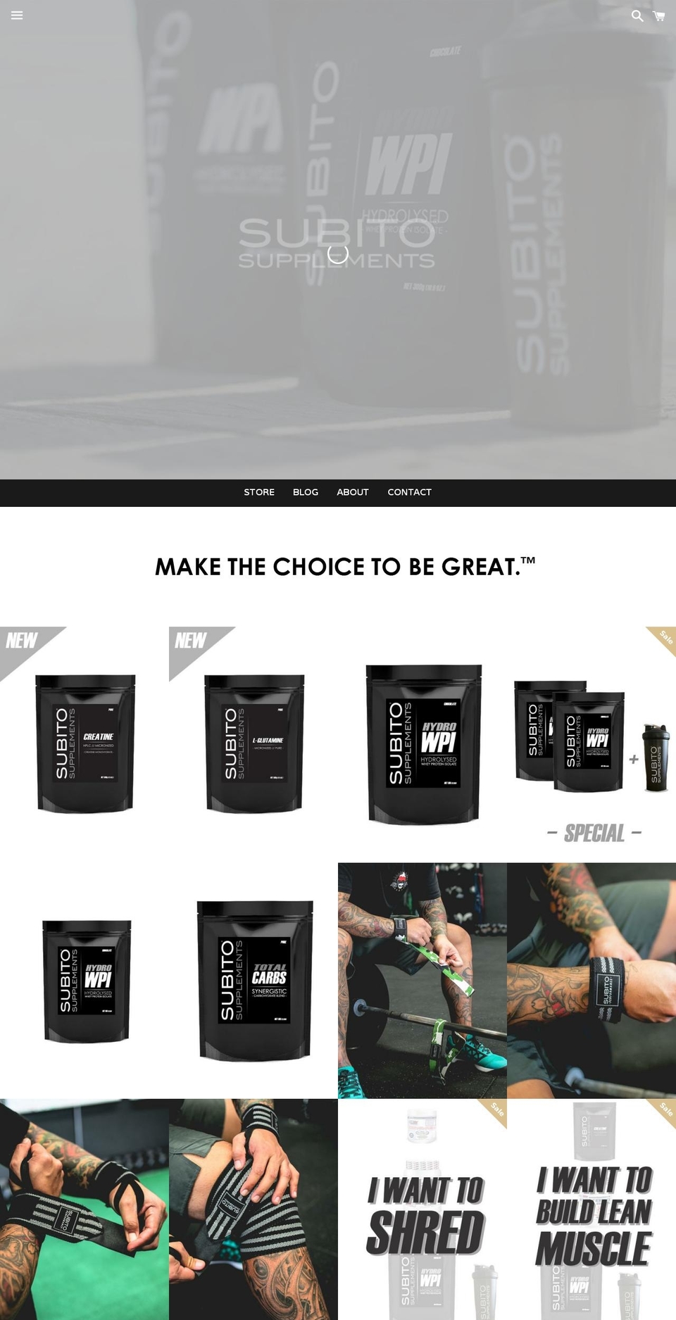 subitosupplements.com shopify website screenshot