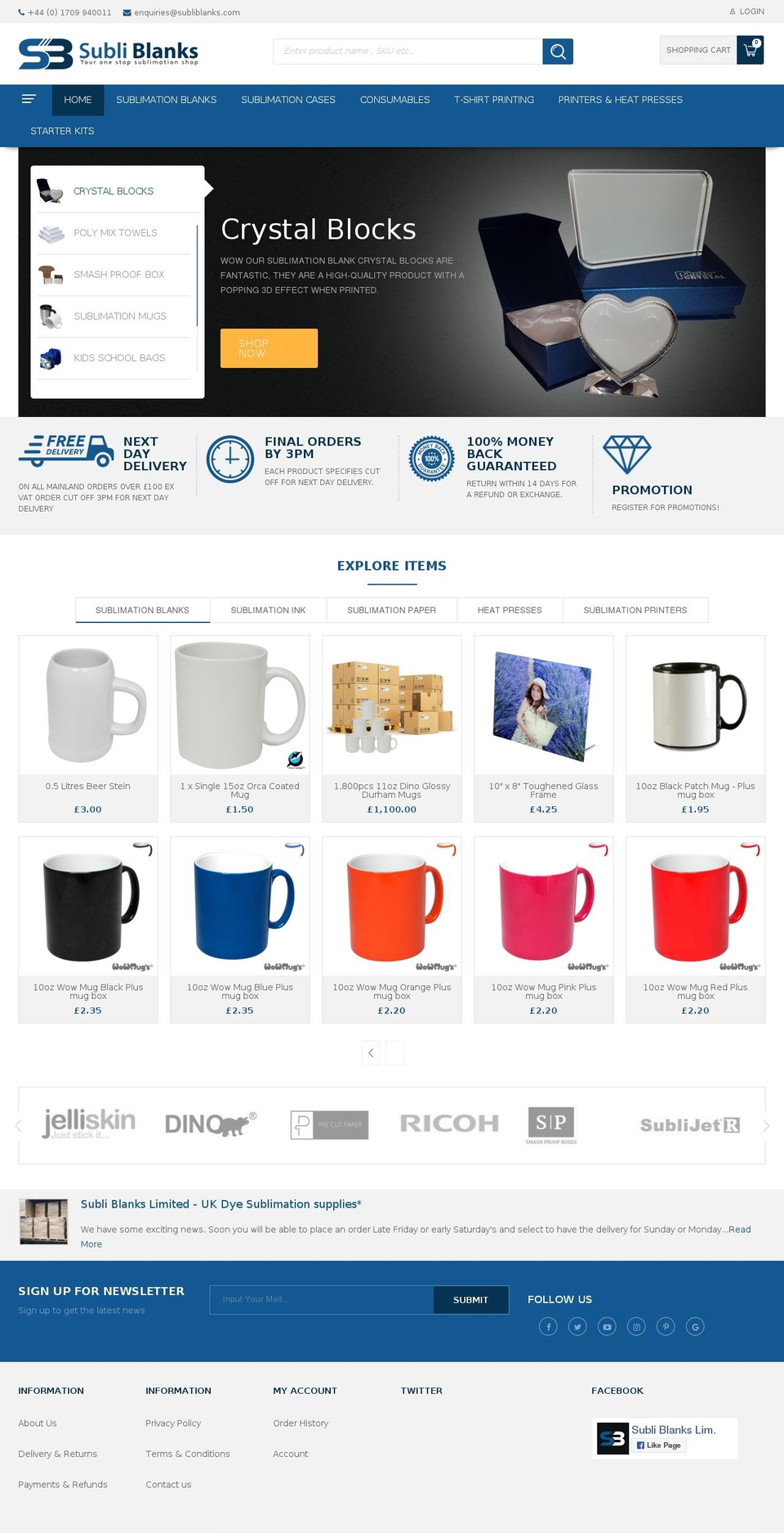 PSDC Development v. Shopify theme site example subliblanks.com