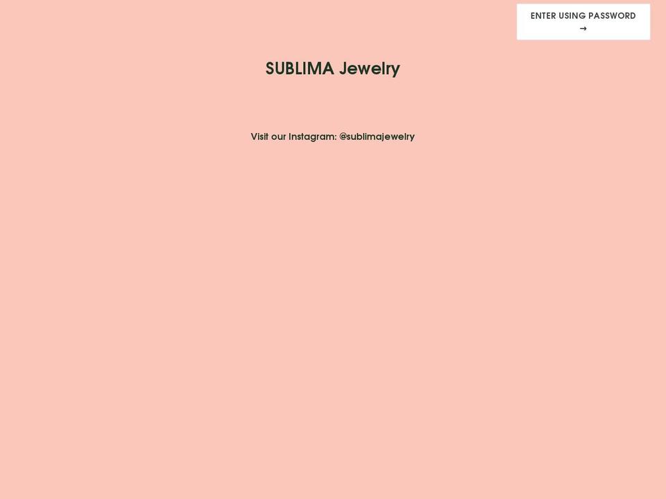 sublimajewelry.com — Shopify storefront screenshot