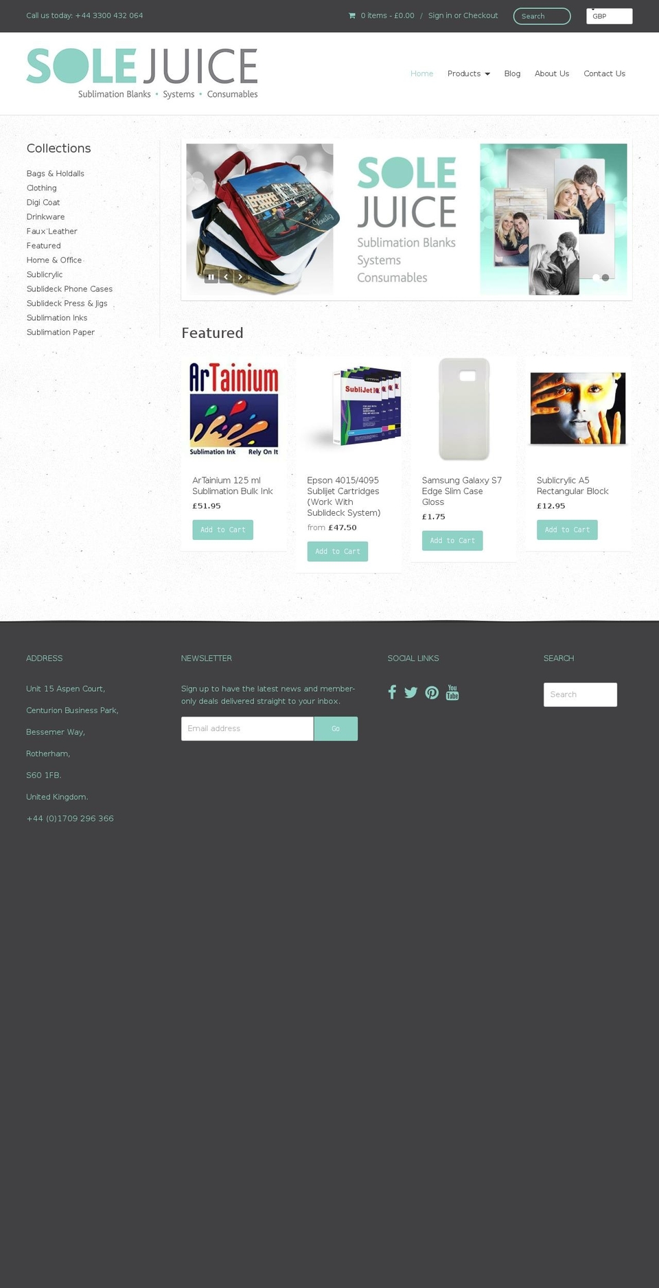 sublimationtransfer.com shopify website screenshot