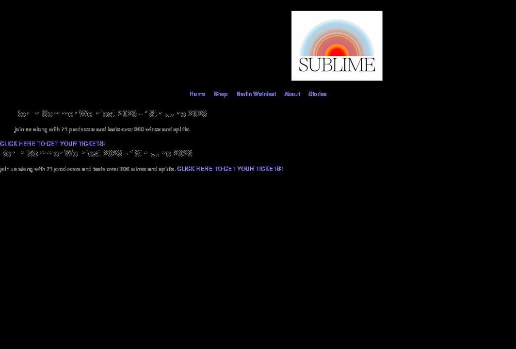 sublime.wine shopify website screenshot